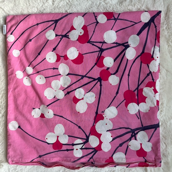 Marimekko Pink White Navy Accent PillowCover - Picture 2 of 7